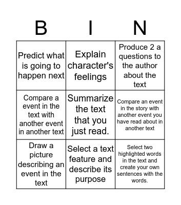 Independent Bingo Card