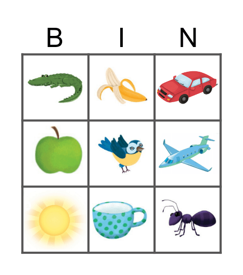 Oxford Phonics World 1 Bingo Card