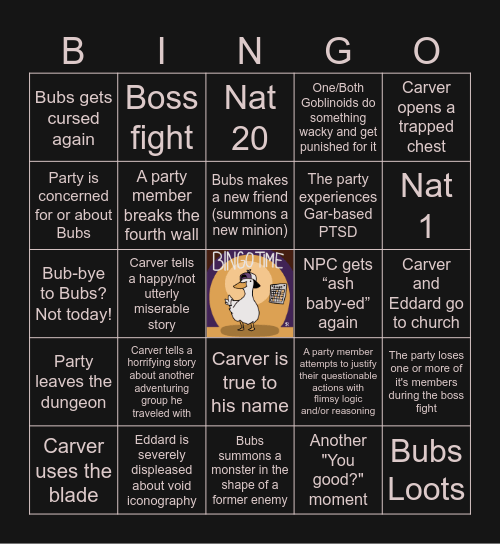 The Devil's Due IO5e (Ep. 3) | Shattered Faeth Bingo Card
