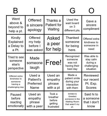 CV CARE BINGO - June Bingo Card