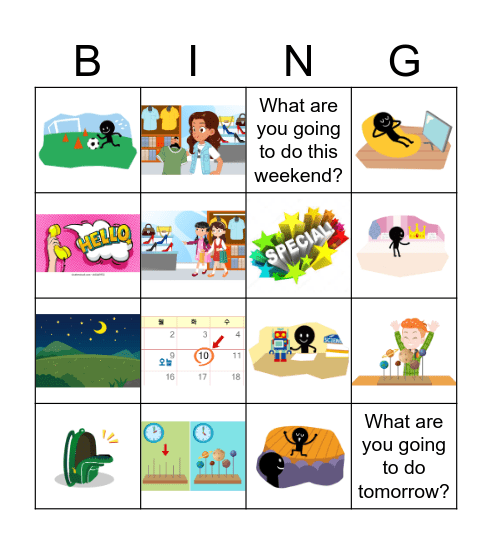 What are you going to do? Bingo Card