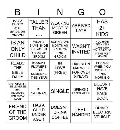 Andrey & Yasya Bingo Card