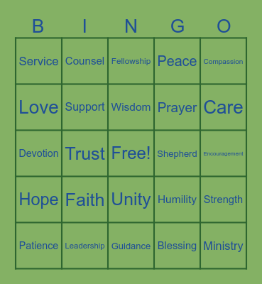 Flock Together Bingo Card