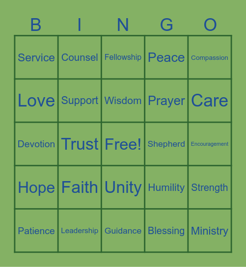 Flock Together Bingo Card