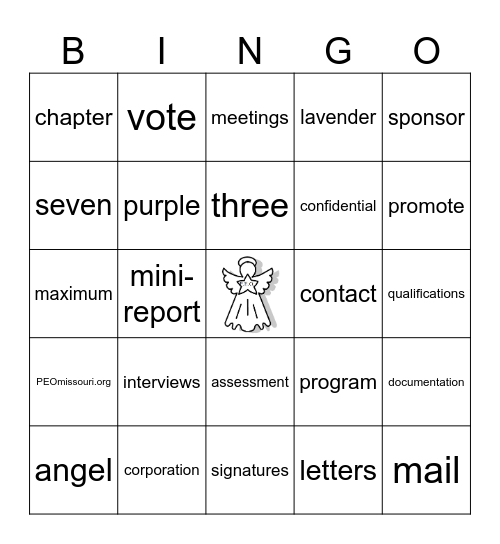 Outreach Bingo Card