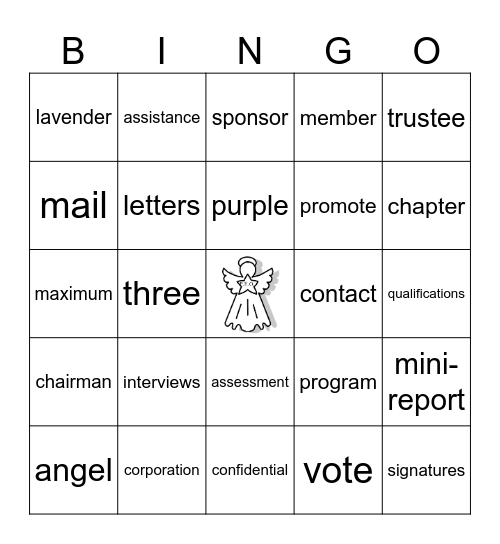 Outreach Bingo Card