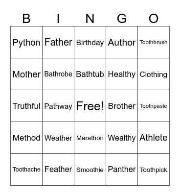 /th/ bingo Card