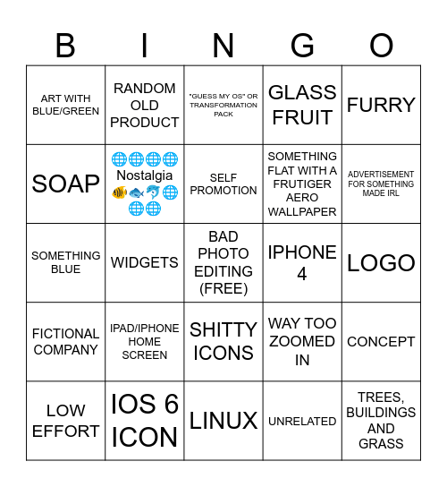 R/FRUTIGERAERO BINGO Card