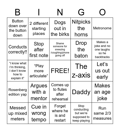 Richard Boingo Bingo Card
