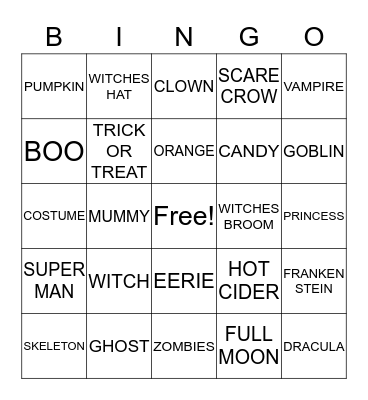 HALLOWEEN BINGO Card