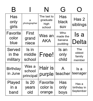 Flournoy Bingo Card