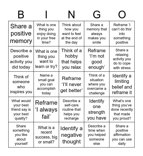 CBT BINGO CHALLENGE Bingo Card