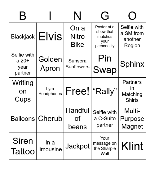 LE25 BINGO Card