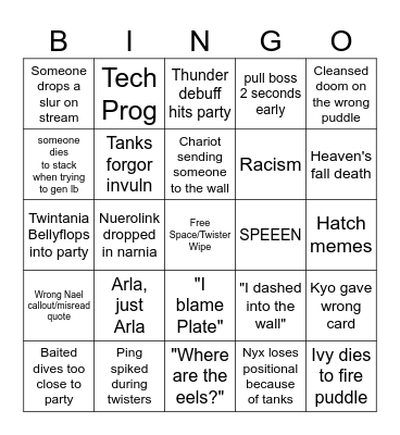Ucob Bingo Card