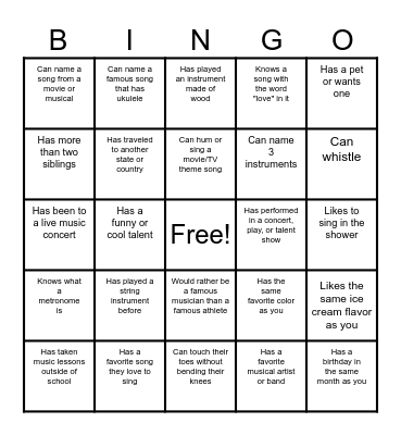 Find Someone Who... Bingo Card