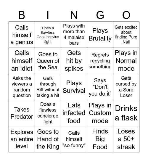 DanielSan YouTube Bingo Card