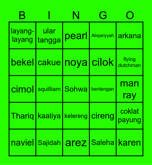 ⋆♱✮𝕸𝕬𝕸𝕬𝕹𝕲 𝕽𝕬𝕮𝕴𝕹𝕲♱⋆ Bingo Card