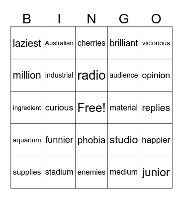 LINKS Bingo Card