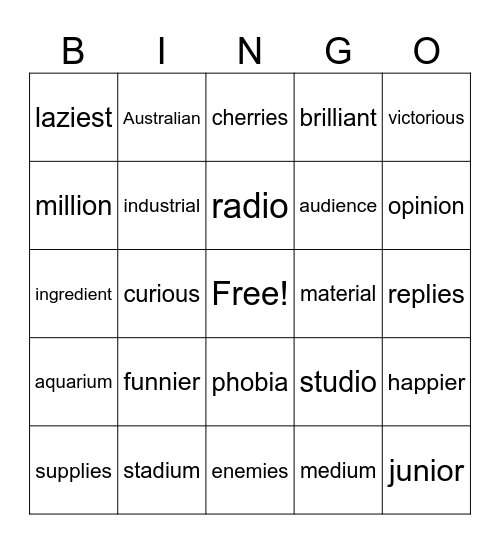 LINKS Bingo Card