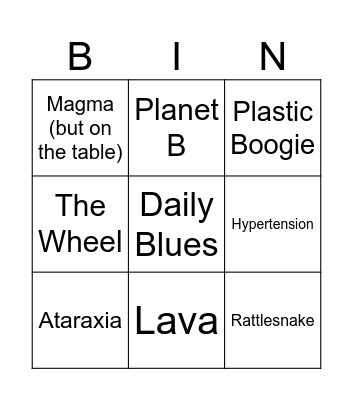 Bingooo Bingo Card