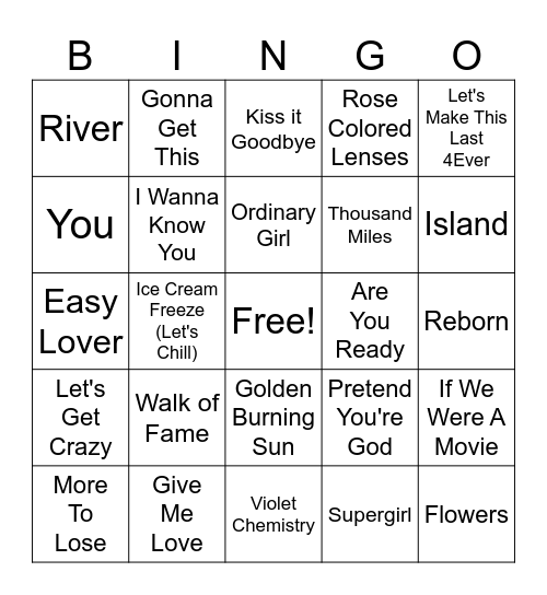Miley Cyrus vs Hannah Montana #3 Bingo Card