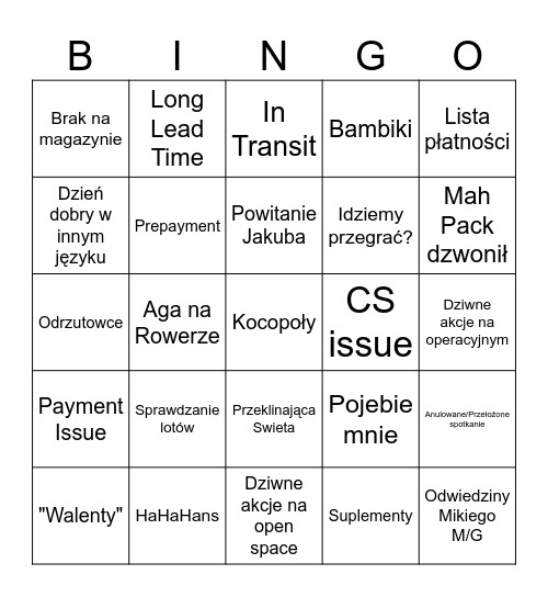 Bingo 13.06 Bingo Card