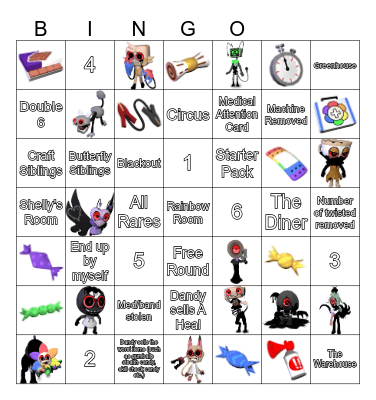 Dandys World Bingo Card