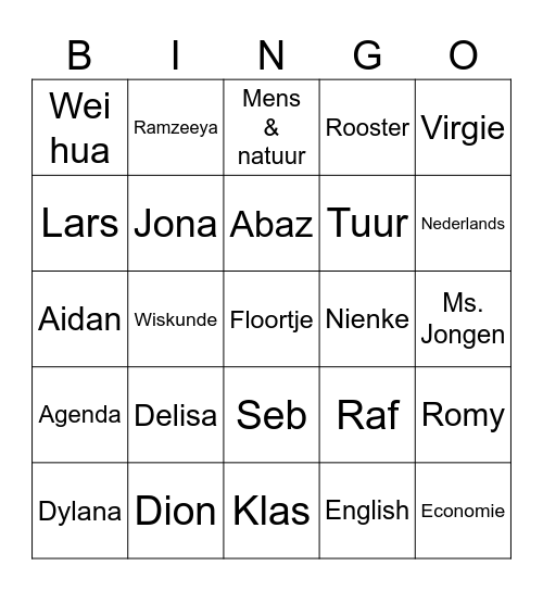 Bbk1a Bingo Card