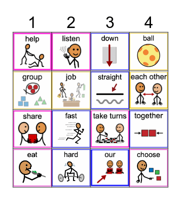 We Work Together Bingo Card