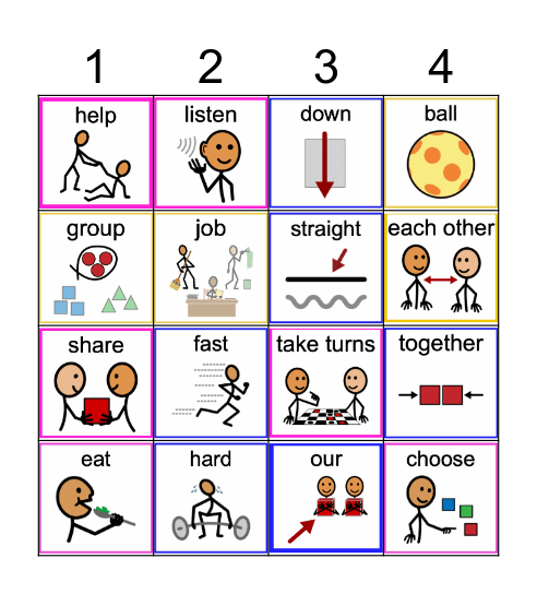 We Work Together Bingo Card