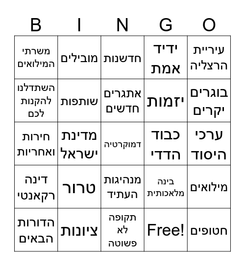 Graduation 2025 Bingo Card