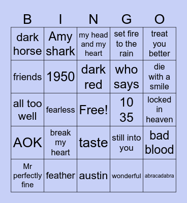 B-DAY BINGO!! Bingo Card