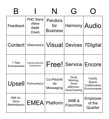 Q2 2025 Bingo Card