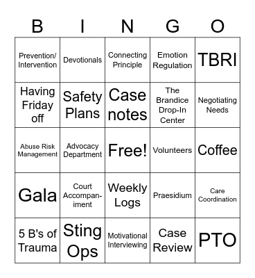 Embracing Freedom Bingo Card