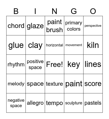 MART Bingo Card