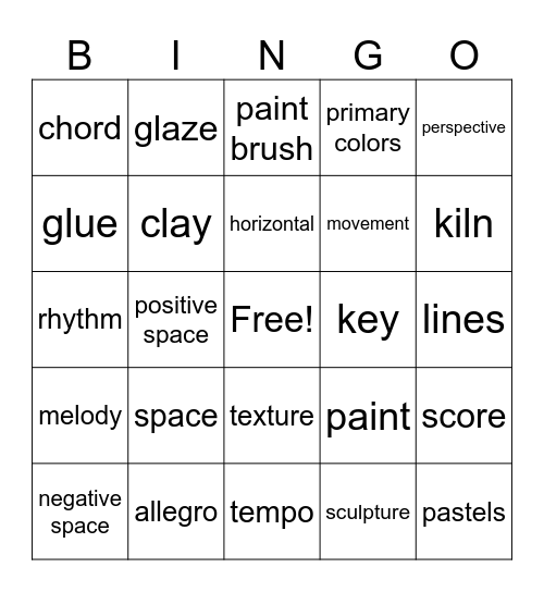 MART Bingo Card