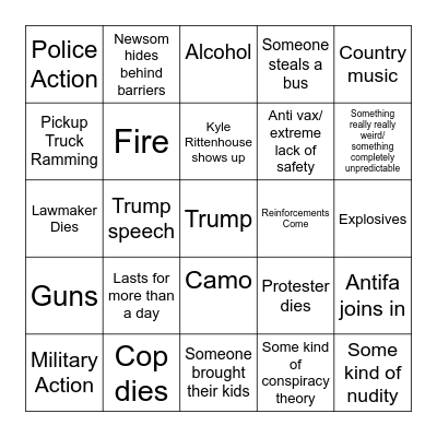 Riot bingo Card