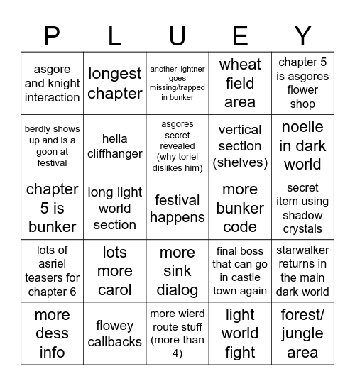 chapter 5 Bingo Card