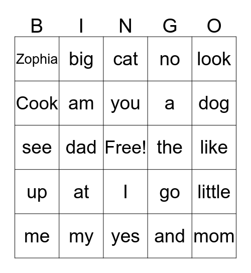 Bingo Card
