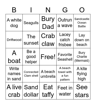 Light Scatters (Blackout) Bingo Card