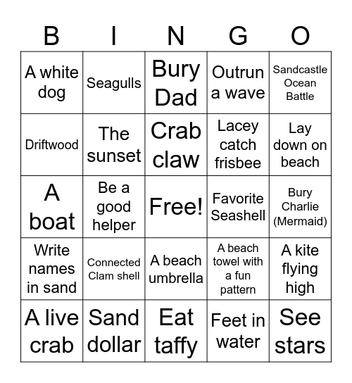 Light Scatters (Blackout) Bingo Card