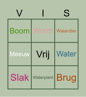Vreugderijkerwaard met kids Bingo Card