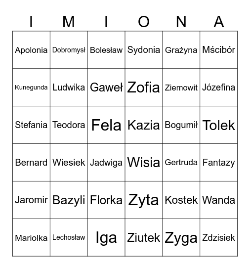 SATOPOLSKIE Bingo Card