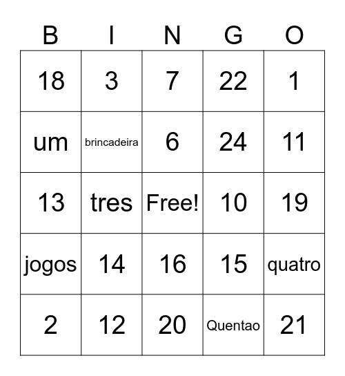 Bingo Festa Junina Bingo Card