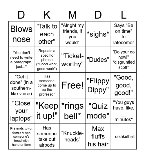 Globetrotter Bingo Card