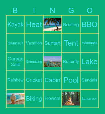 Summer Bingo Card