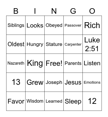 Wonder Bingo Card