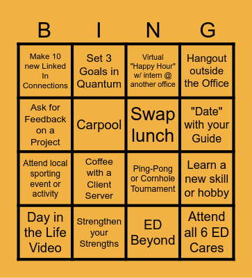 Elliott Davi Bingo Card