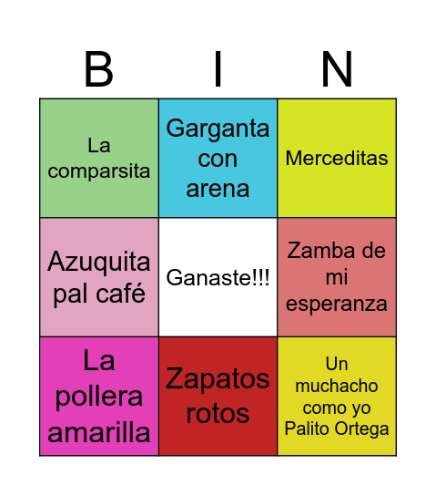 Folklore y otros Bingo Card