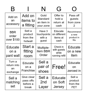 Father's Day: Bingo Card